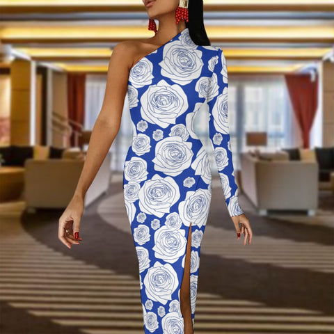 Image of Zeta Phi Beta Half Sleeve Slit Dress