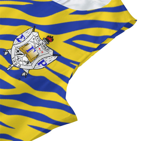 Image of Sigma Gamma Rho Beach Perspective Chiffon Sleeveless Dress