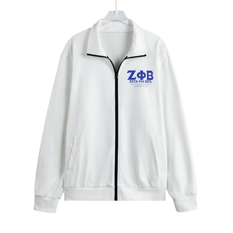 Image of Zeta Phi Beta All-Over Print Unisex Stand-up Collar Knitted Fleece Outwear