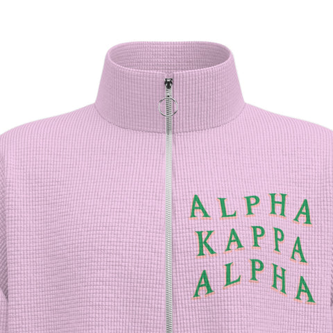Image of Alpha Kappa Alpha Stand Collar Zipped Jacket