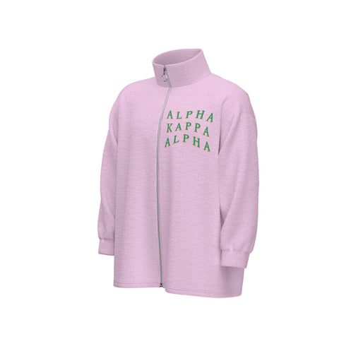 Image of Alpha Kappa Alpha Stand Collar Zipped Jacket