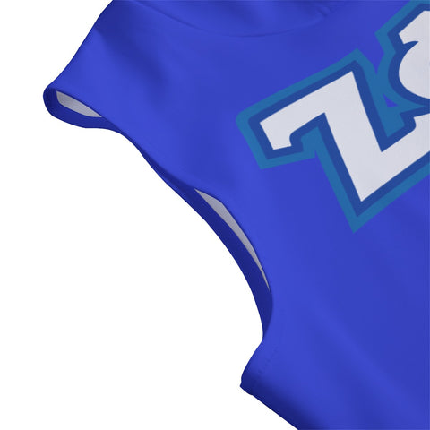 Image of Zeta Phi Beta Sleeveless Irregular Hem Pullover Hoodie