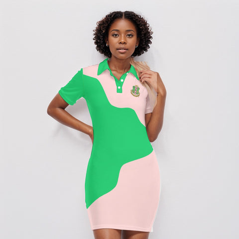 Image of Alpha Kappa Alpha Polo Collar Dress