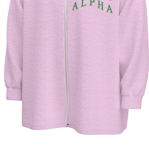 Image of Alpha Kappa Alpha Stand Collar Zipped Jacket