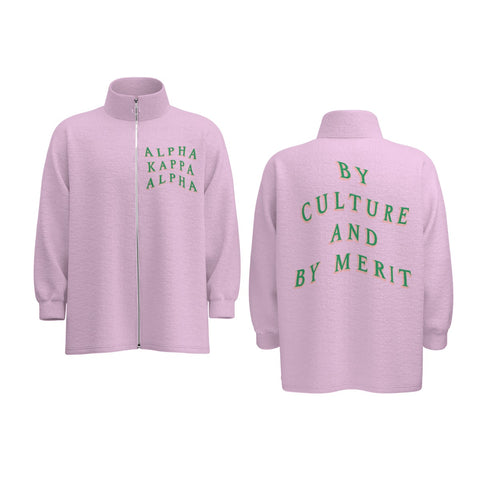 Image of Alpha Kappa Alpha Stand Collar Zipped Jacket