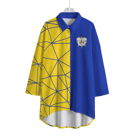 Image of Sigma Gamma Rho Chiffon Shirt With Elbow Sleeve