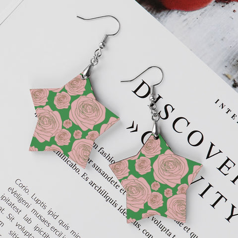 Image of Alpha Kappa Alpha Wooden Earring