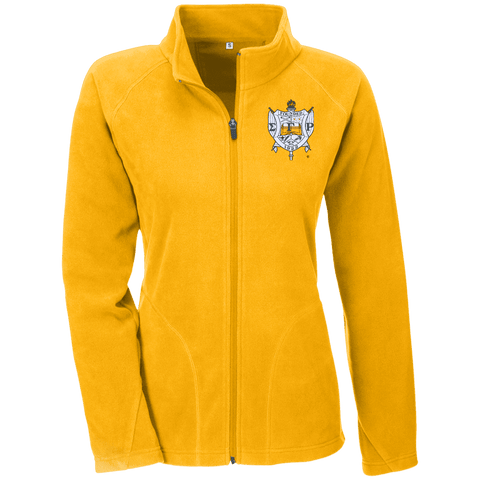 Image of Sigma Gamma Rho All-Over Print Women's Borg Fleece Hoodie With Half Zip