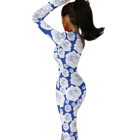 Image of Zeta Phi Beta Half Sleeve Slit Dress