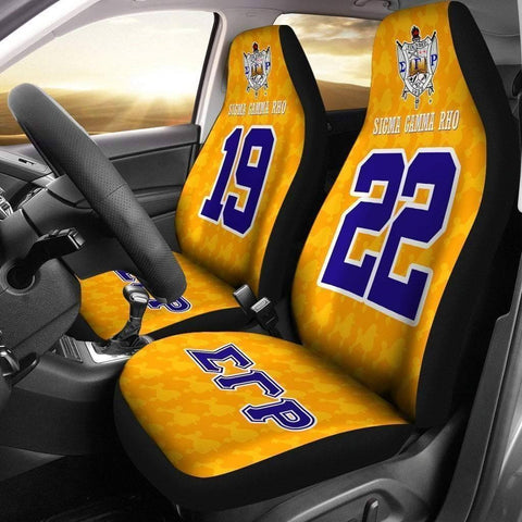 Image of Sigma Gamma Rho Founding Year and Initials Carseat Covers - Unique Greek Store