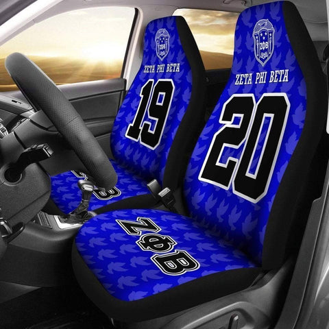Image of Zeta Phi Beta Founding Year and Initials Carseat Covers - Unique Greek Store
