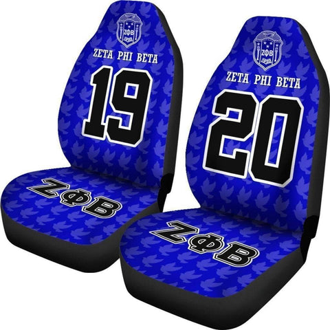 Image of Zeta Phi Beta Founding Year and Initials Carseat Covers - Unique Greek Store