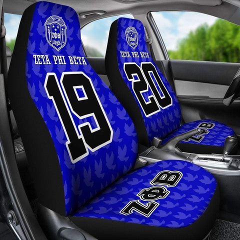 Image of Zeta Phi Beta Founding Year and Initials Carseat Covers - Unique Greek Store