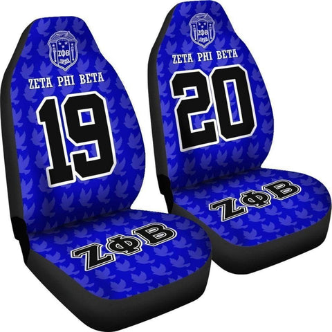 Image of Zeta Phi Beta Founding Year and Initials Carseat Covers - Unique Greek Store