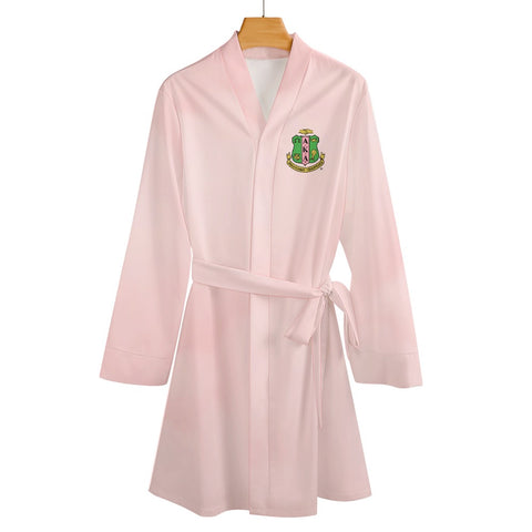 Image of Alpha Kappa Alpha Long Sleeve Belted Robe