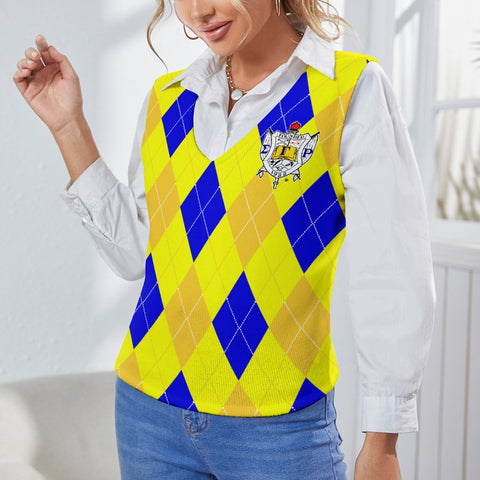 Image of Sigma Gamma Rho Long Sleeve Button Knit Vest