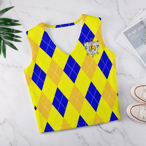 Image of Sigma Gamma Rho Long Sleeve Button Knit Vest