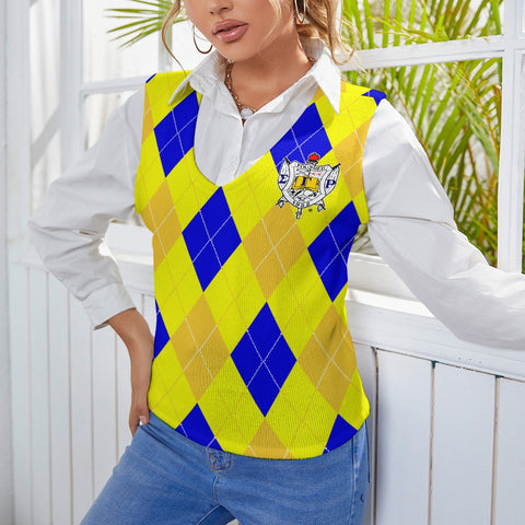 Image of Sigma Gamma Rho Long Sleeve Button Knit Vest