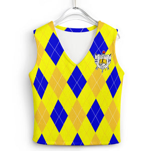 Sigma Gamma Rho Long Sleeve Button Knit Vest