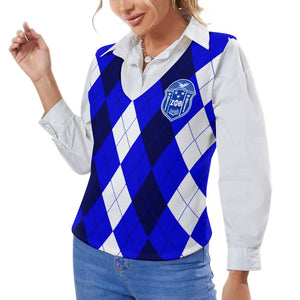 Zeta Phi Beta Long Sleeve Button Knit Vest