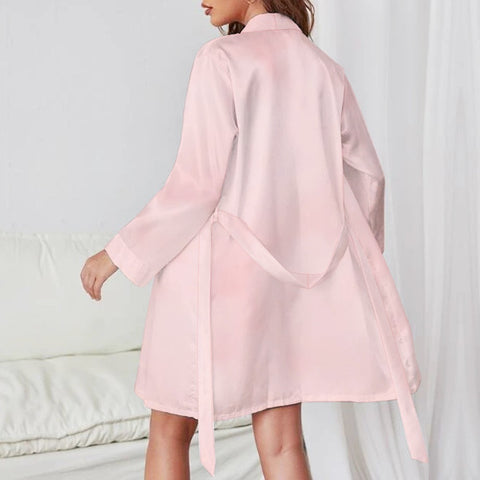 Image of Alpha Kappa Alpha Long Sleeve Belted Robe