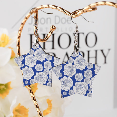 Image of Zeta Phi Beta Wooden Earrings