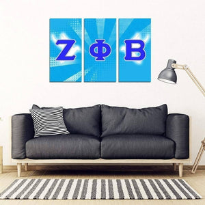 Zeta Phi Beta 3 Piece Wall Art - Unique Greek Store