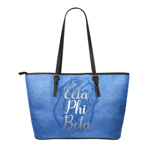 Zeta Phi Beta Emblem Leather Tote