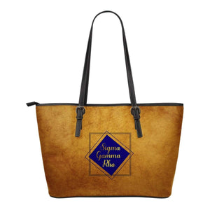 Sigma Gamma Rho Emblem Leather Tote