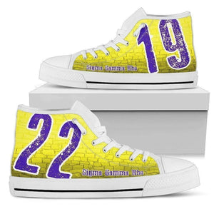 Sigma Gamma Rho Founding Year High Top Shoes - Unique Greek Store