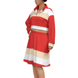 Delta Sigma Theta Cropped And Skirt Set