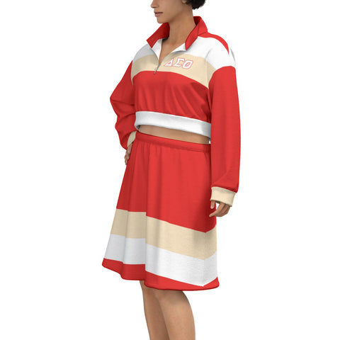 Image of Delta Sigma Theta Cropped And Skirt Set