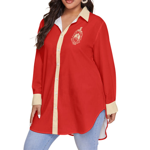 Image of Delta Sigma Theta Shirt With Long Sleeve (Plus Size)