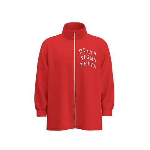 Image of Delta Sigma Theta Stand Collar Zipped Jacket