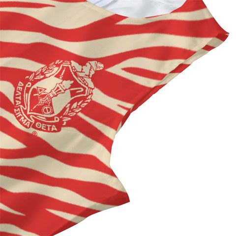 Image of Delta Sigma Theta Beach Perspective Chiffon Sleeveless Dress