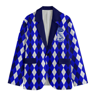 Phi Beta Sigma Casual Flat Lapel Collar Blazer