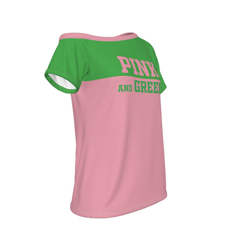 Image of Alpha Kappa Alpha Off-Shoulder T-shirt