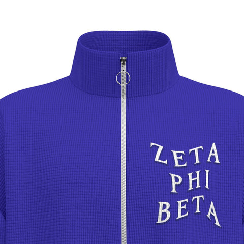 Image of Zeta Phi Beta Stand Collar Zipped Jacket