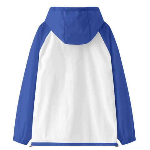 Image of Zeta Phi Beta Raglan Sleeve Windbreaker With Zipper Closure And Velcro