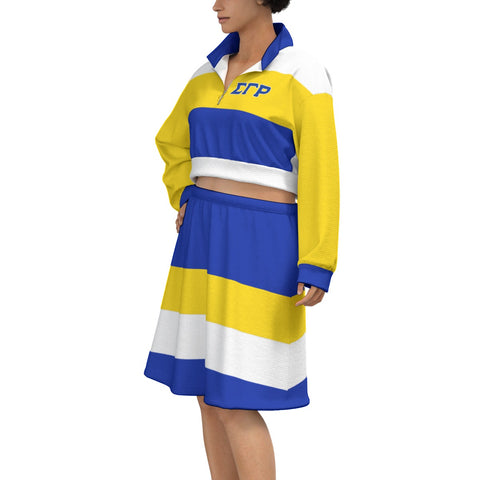 Image of Sigma Gamma Rho Cropped And Skirt Set