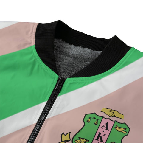 Image of Alpha Kappa Alpha Fleece Bomber Jacket