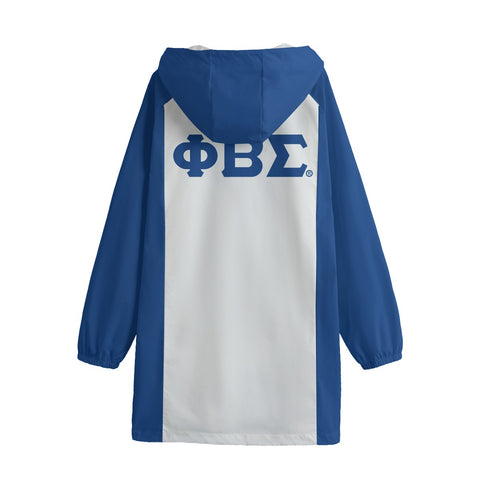 Image of Phi Beta Sigma All-Over Print Unisex Windbreaker Long Jacket