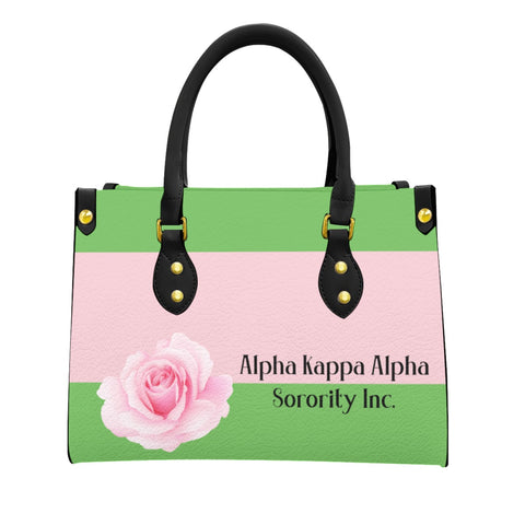 Image of Alpha Kappa Alpha Tote Bag With Black Handle