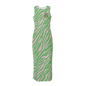 Alpha Kappa Alpha Beach Perspective Chiffon Sleeveless Dress