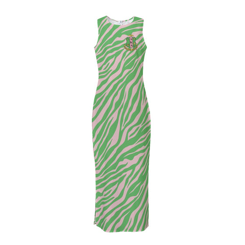 Image of Alpha Kappa Alpha Beach Perspective Chiffon Sleeveless Dress