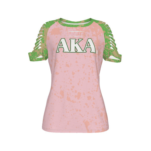 Image of Alpha Kappa Alpha Ripped T-Shirt