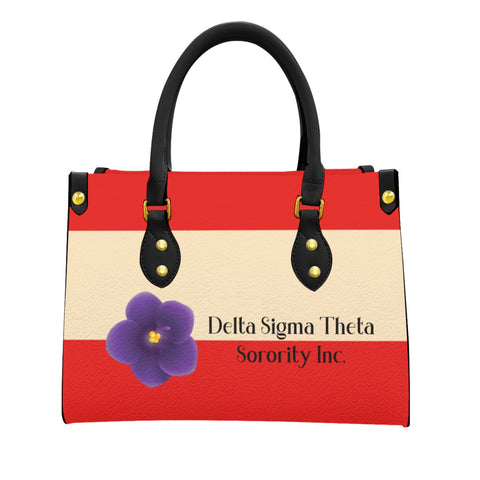 Image of Delta Sigma Theta Tote Bag With Black Handle