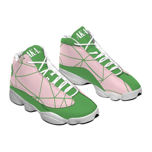 Alpha Kappa Alpha Women's Curved Basketball Shoes With Thick Soles