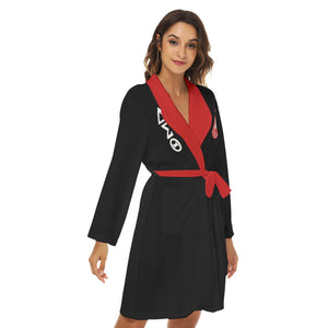 Delta Sigma Theta All-Over Print Women's Robe v2