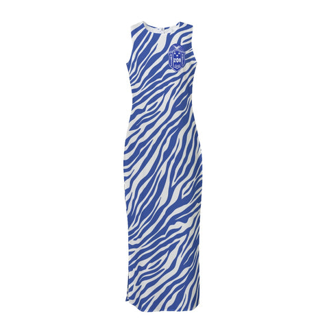 Image of Zeta Phi Beta Beach Perspective Chiffon Sleeveless Dress